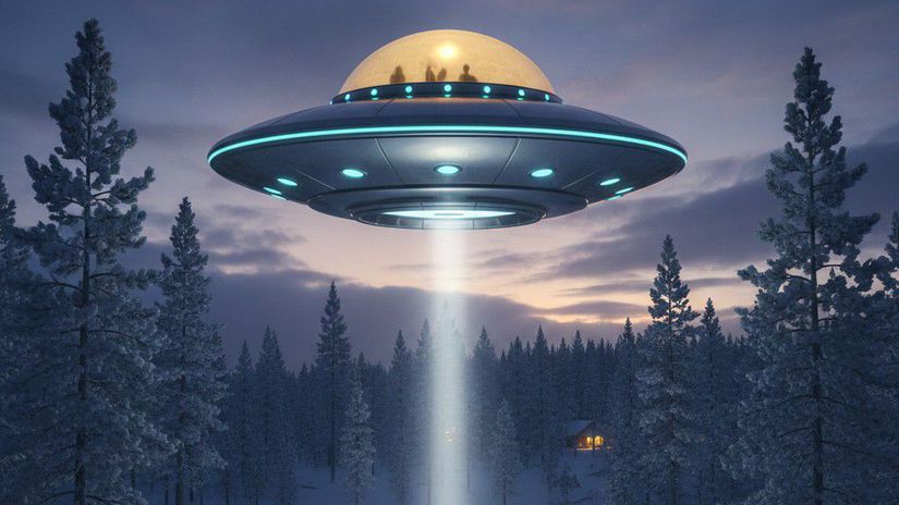 Lietajúci tanier - obrázok vytvorený AI