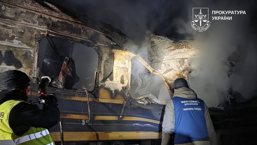 Ukrajinský osobný vlak po ruskom útoku 27....