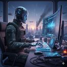 Robot v uniforme - obrázok vytvorený AI