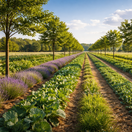 sad, levanduľa, regeneratívne poľnohospodárstvo, NEPOUŽÍVAŤ
