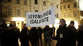 Protest mladých Maďarov v Bratislave