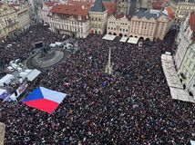 Praha, demonštrácia,