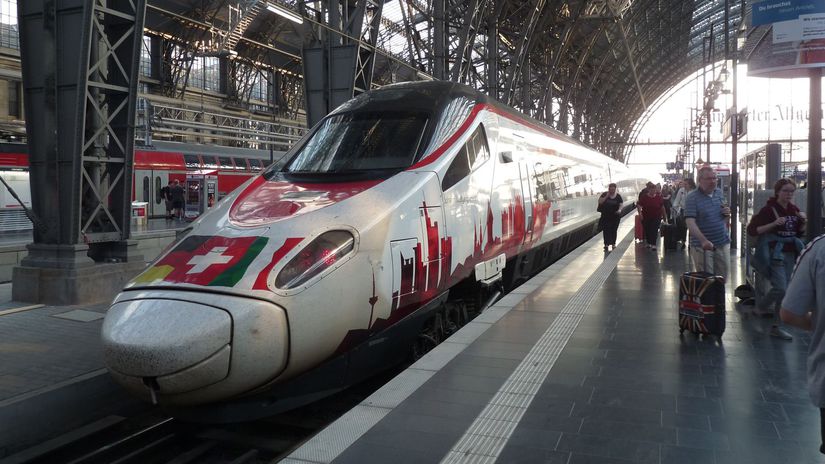 Swiss train in Frankfurt