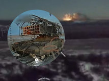 Zničený ťažký ruský raketomet TOS-1