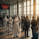 vírus, respirátor, letisko, cestovanie, meranie teploty, Nipah