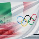 Talianska a olympijská vlajka - obrázok...