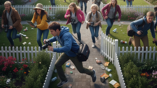 turisti, fotoaparát, cestovanie