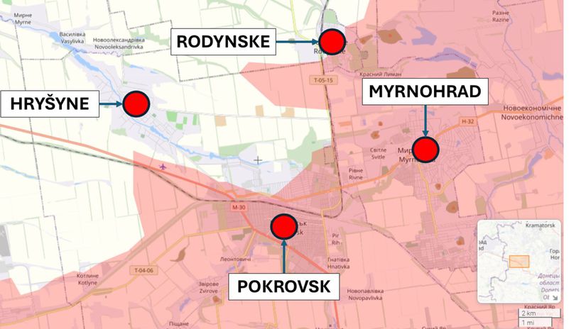 Pokrovsk, Ukrajina 8. februára 2026 podľa...