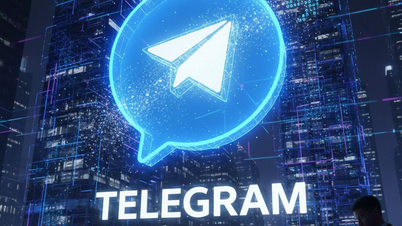 Sociálna sieť Telegram - obrázok vytvorený AI