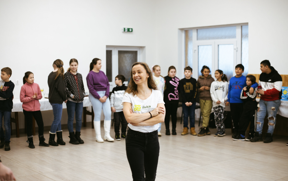 Klaudia Trochanová pomáhala v rámci projektu...