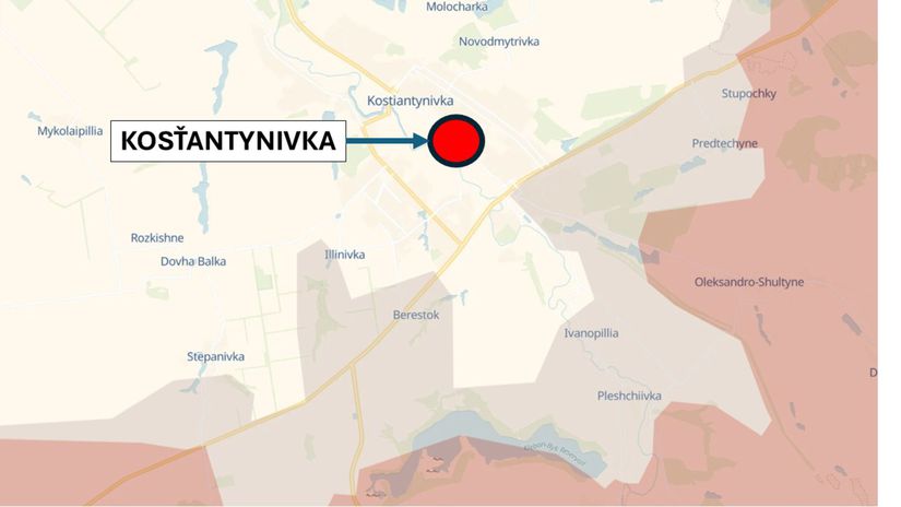 Kosťantynivka, Ukrajina 13. februára 2026 podľa...