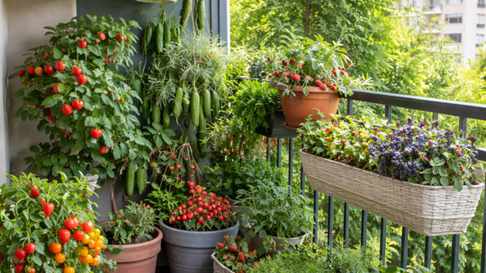 balkón, pestovanie, zelenina, ovocie,...