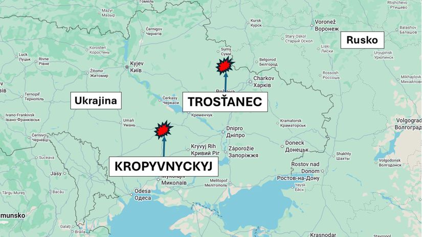 Kropyvnyckyj a Trosťanec, Ukrajina