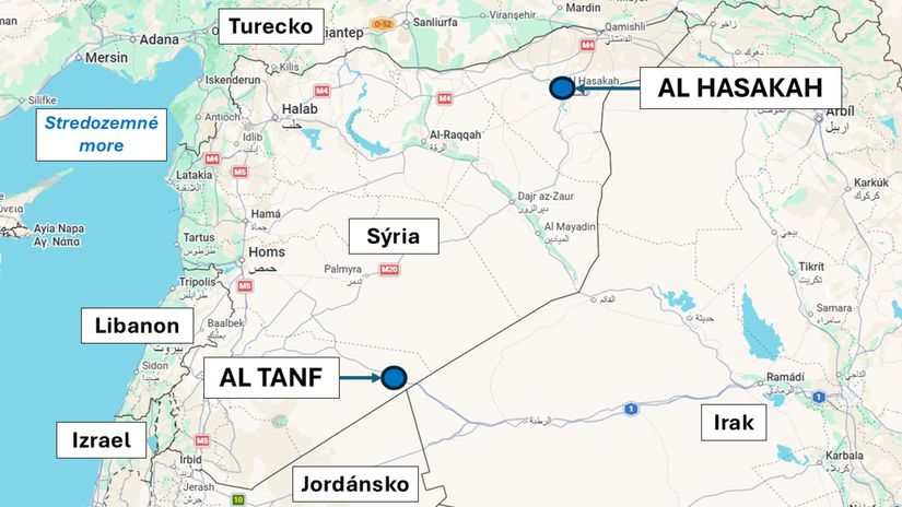 Al Tanf a Al Hasaka, Sýria