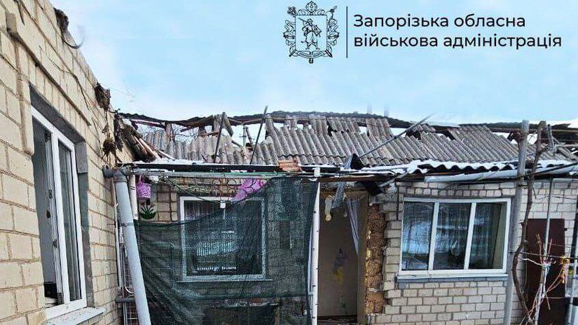 Záporožská oblasť po ruskom útoku 23. februára...