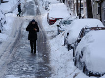 USA Boston počasie zima sneh