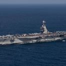 USS Gerald R. Ford (CVN-78) v Atlantickom oceáne 9. októbra 2022
