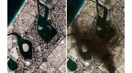 Kombinácia satelitných snímok poskytnutých...