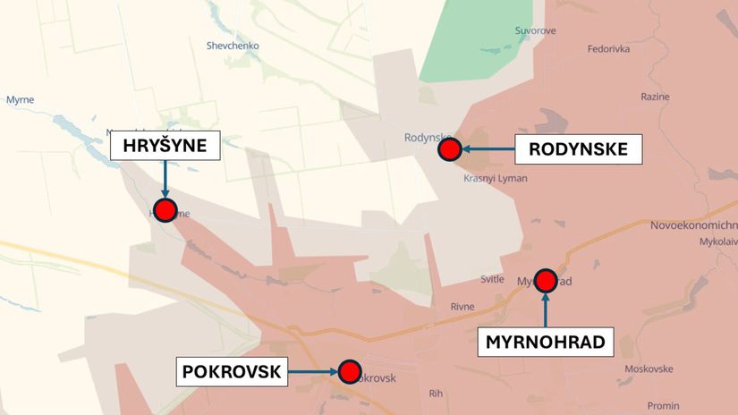 Pokrovsk a Myrnohrad, Ukrajina 2. marca 2026...