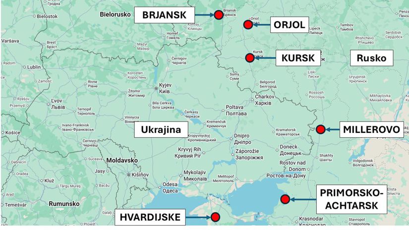 Miesta s najčastejším vypúšťaním ruských...