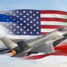 F-35 a vlajky ISR  USA a IRN - obrázok...
