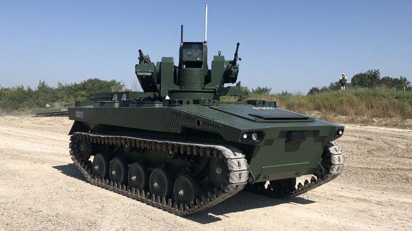 Ruský pozemný bezpilotný prostriedok Marker na...