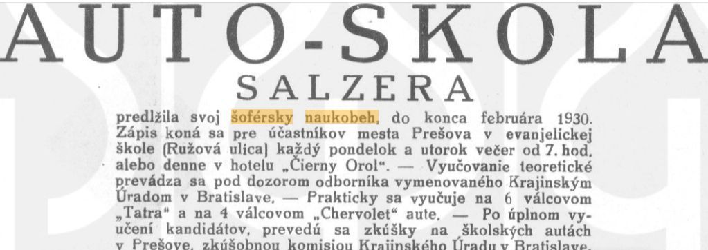 Autoškoly na Slovensku rástli pred 100 rokmi...