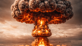 Jadrový výbuch - obrázok vytvorený AI