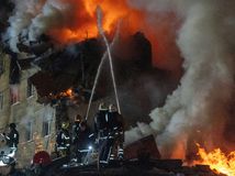 charkov ukrajina hasiči požiar