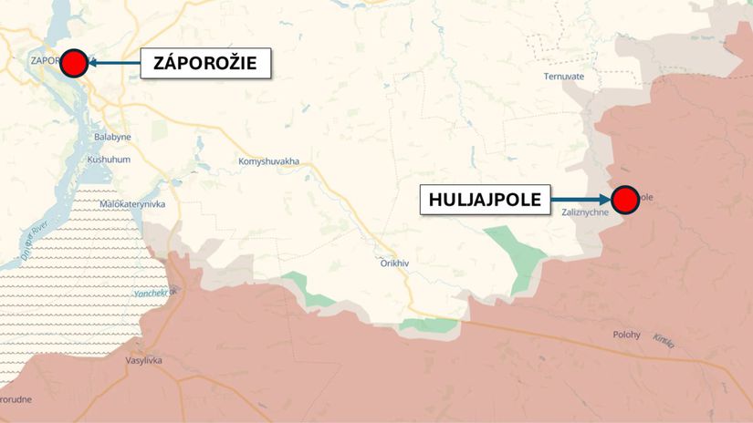 Huljajpole, Ukrajina 7. marca 2026 podľa DeepState