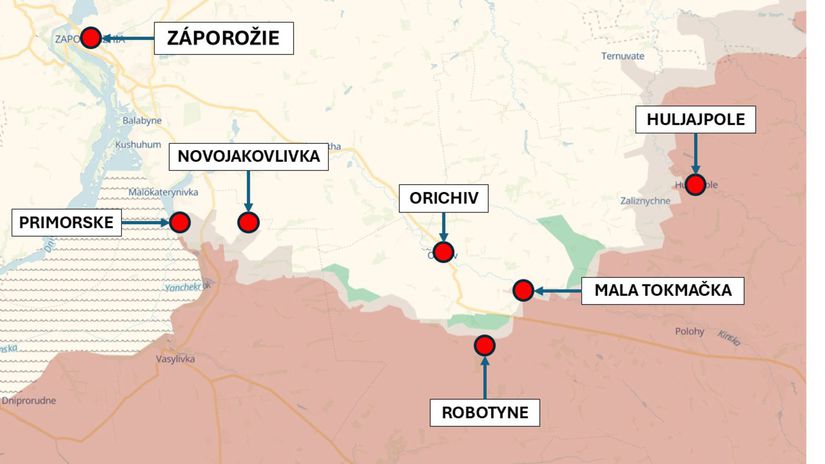 Záporožská oblasť, Ukrajina 8. marca 2026 podľa...
