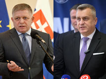 Predseda Smeru Robert Fico, šéf SNS Andrej Danko. 