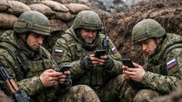 Ruskí vojaci a mobily - obrázok vytvorený AI