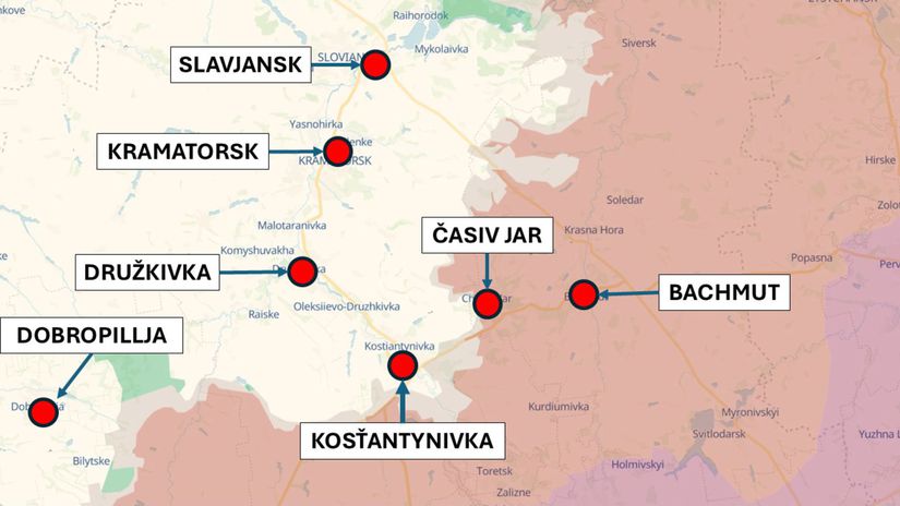 Kosťantynivka, Ukrajina 19. marca 2026 podľa...