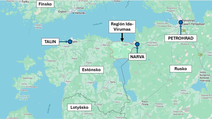 Narva a región Ida-Virumaa, Estónsko