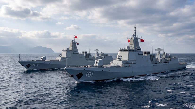 Čínske torpédoborce Type 055 - obrázok...