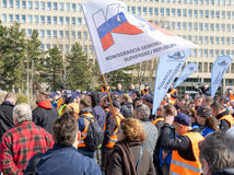 Protestné zhromaždenie Federácie strojvodcov SR