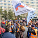 Protestné zhromaždenie Federácie strojvodcov SR
