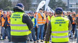 Protestné zhromaždenie Federácie strojvodcov SR