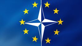 vlajka NATO-EÚ - obrázok vytvorený AI