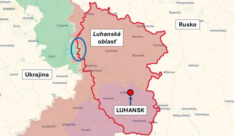 Luhanská oblasť, Ukrajina 31. marca 2026 podľa...