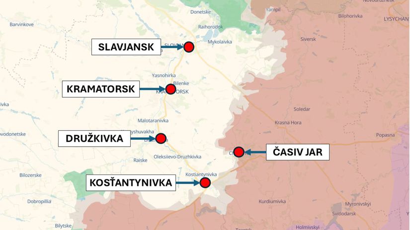 Kosťantynivka, Ukrajina 7. apríla 2026 podľa...