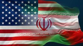 Vlajky USA a Iránu - obrázok vytvorený AI
