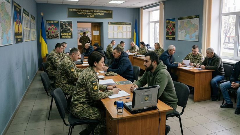 Ukrajinská vojenská náborová kancelária -...