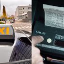 Koláž jazda taxíkom