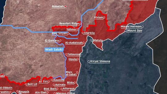 Prímerie len na papieri. Izrael ukázal mapu, podľa ktorej ovládol desiatky miest v Libanone