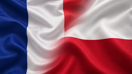 Francúzska a poľská vlajka - obrázok vytvorený AI