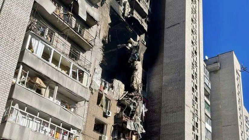 Dnipro po ruskom útoku 23. apríla 2026