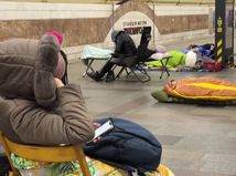 metrov Kyjeve, úkryt, Reuters, NEPOUZIVAT