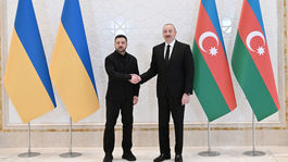 Volodymyr Zelenskyj a Ilham Alijev 25. aprila...